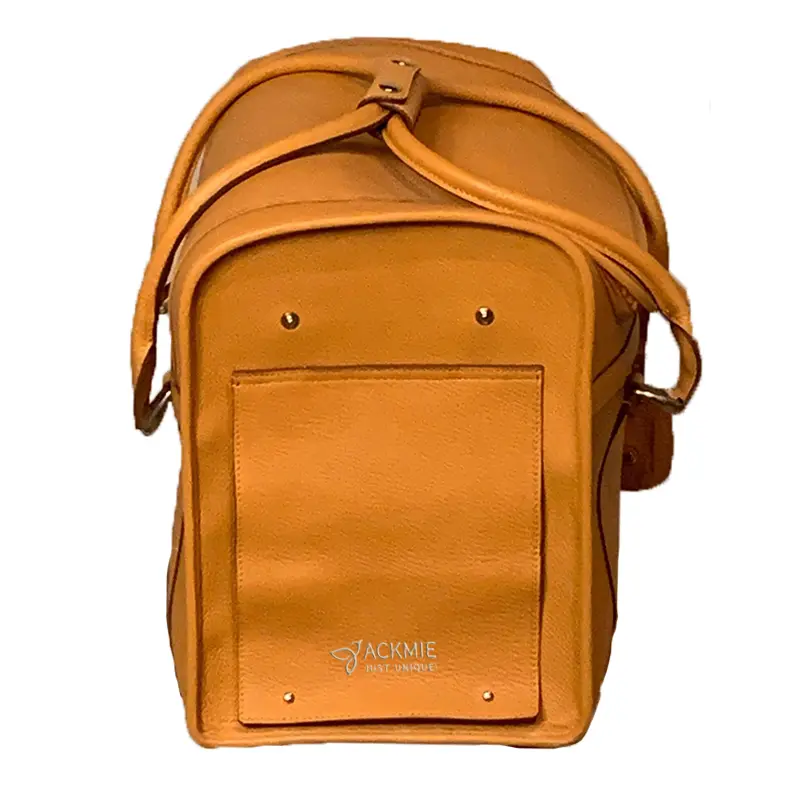 Leather Pet Carrier Bag for Dogs & Cats