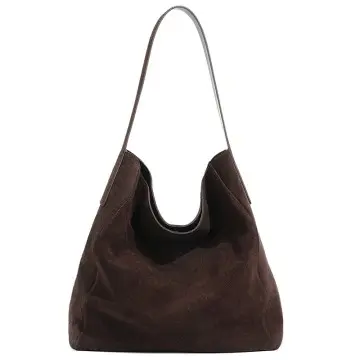 Suede Tote Bag Large Capacity Shoulde...