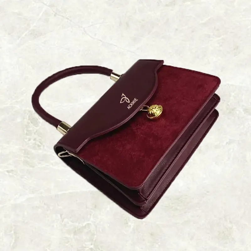 Pu Leather Ladies Handbag Luxury Purse With Chain