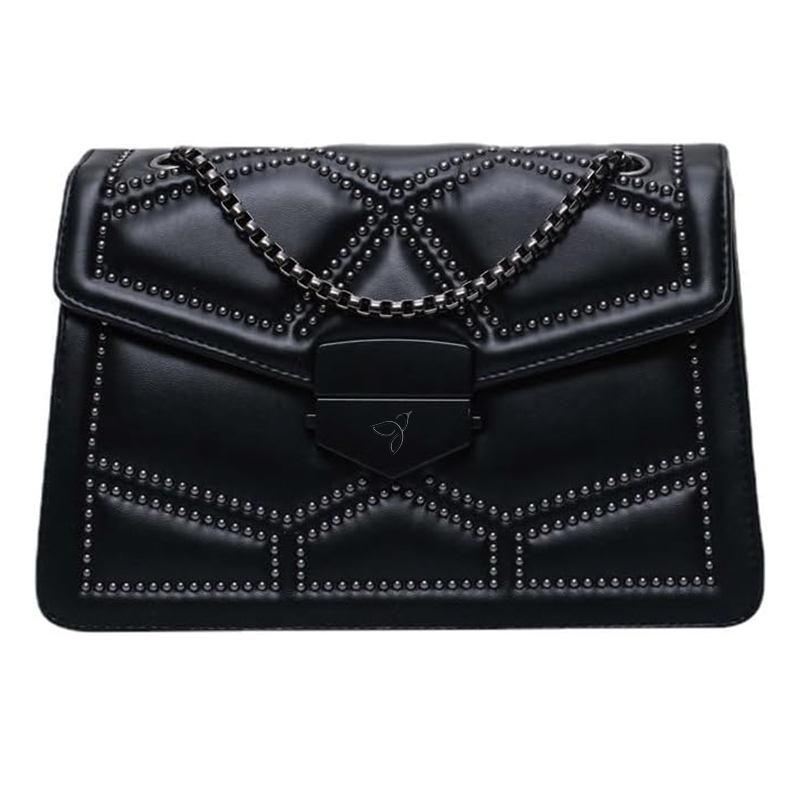 Diamond Quilting Leather Chain Shoulder Bag