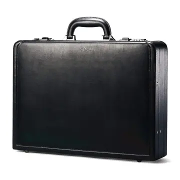 Vintage Leather Briefcase Hard Leathe...