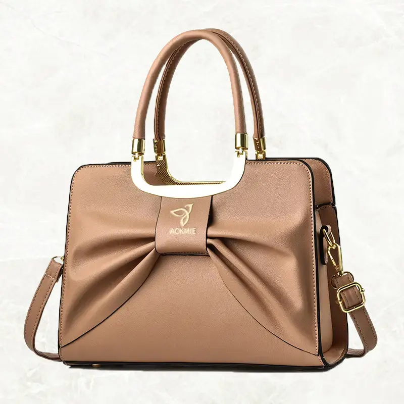 New PU Leather Purse Bow Leather women's Handbag