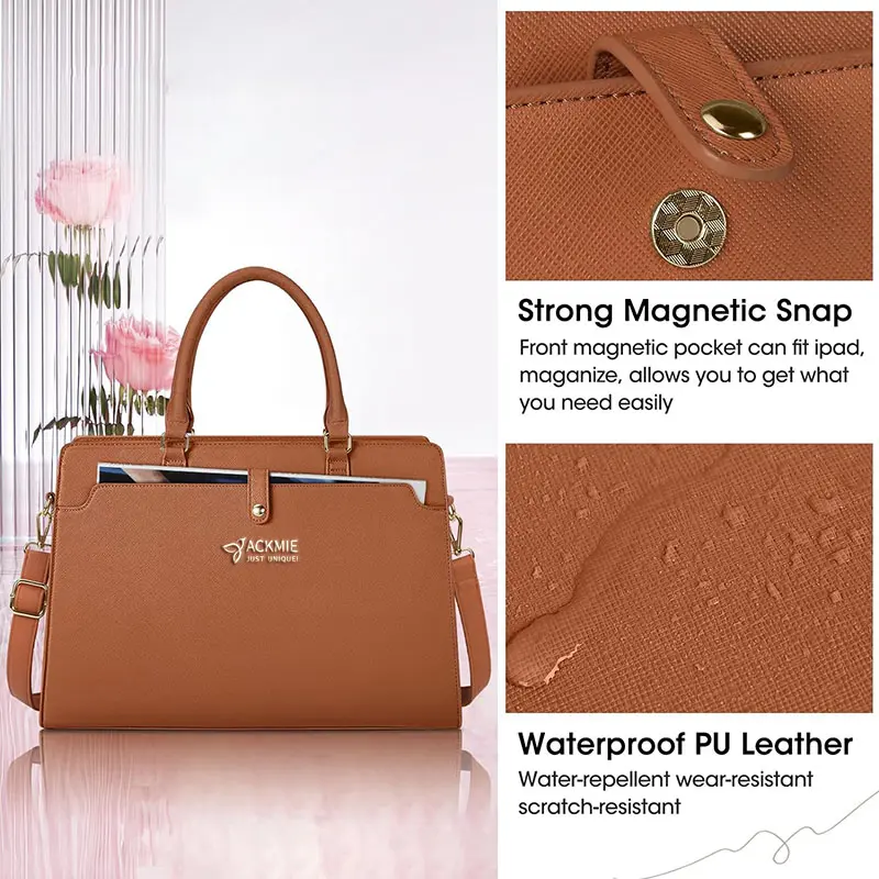 15.6 Inch Leather Laptop Business Shoulder Bag