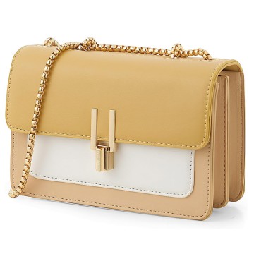 Womens Medium Colorblock Crossbody Designer Chain Handbag