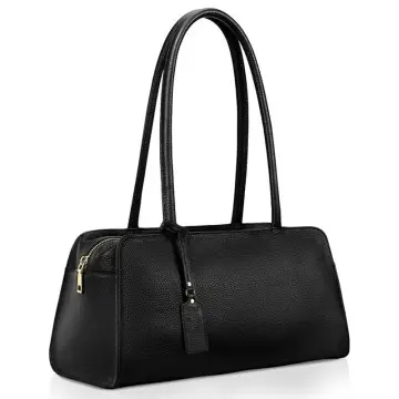 Women's Small Handbag Cowhide Leather Baguette Bag
