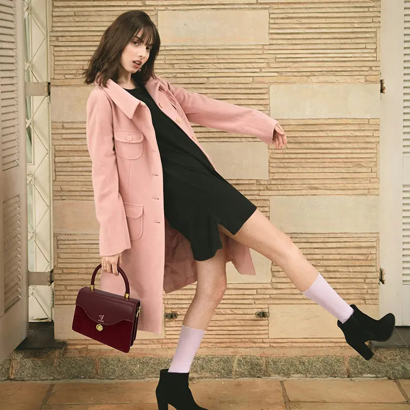 Pu Leather Ladies Handbag Luxury Purse With Chain