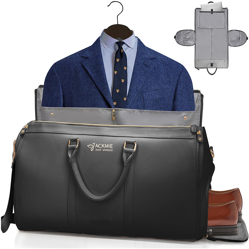 Leather Garment Bag Large Capacity Suit Duffle Bag